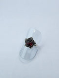 Garnet tribal ring