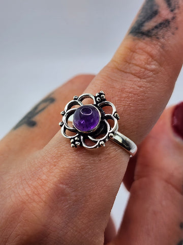 Amethyst tribal ring