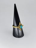 Blue Howlite tribal ring