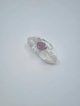 Rose quartz tribal ring