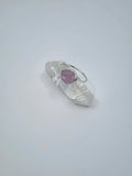 Rose quartz tribal ring