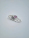 Rose quartz tribal ring