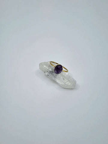 Amethyst tribal ring