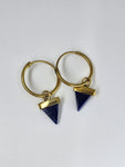 Lapis lazuli pyramid earrings