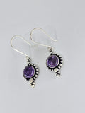 Amethyst Angela drop earrings