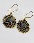 Labradorite Sun large drop earrings