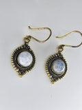 Moonstone Moon large drop earrings