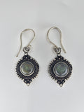 Labradorite Moon large drop earrings