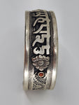Mantra wrist cuff red stone