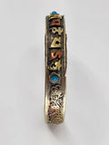 Mantra wrist cuff slim blue stone