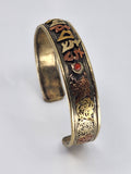 Mantra wrist cuff multi red stone