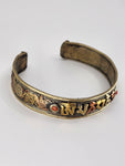 Mantra wrist cuff multi red stone