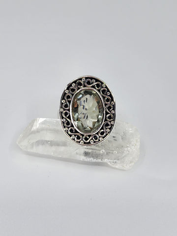 Green amethyst ring