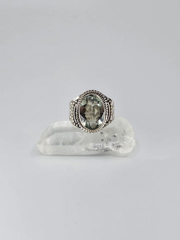 Green amethyst ring