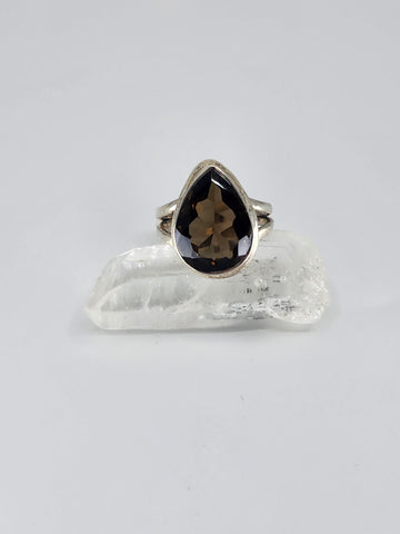 Smokey quartz ring