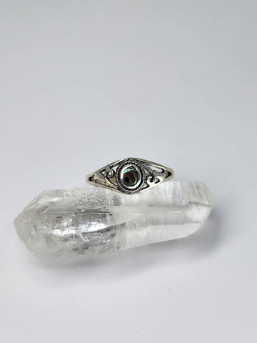 Paua shell ring