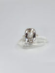 Clear quartz ring