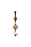 Bumble been navel belly bar