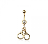 Handcuffs navel belly bar