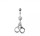 Handcuffs navel belly bar