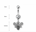 Bumble been navel belly bar