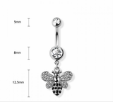Bumble been navel belly bar