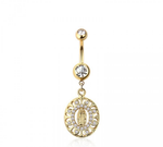 Lady Guadeloupe navel belly bar