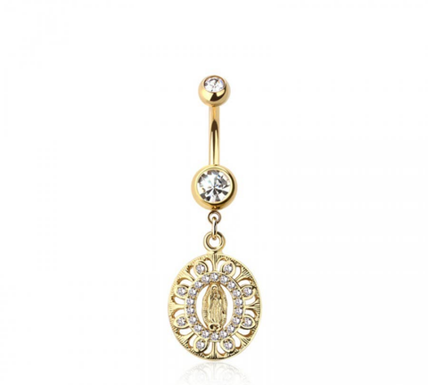 Lady Guadeloupe navel belly bar