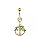 Tree of life navel belly bar