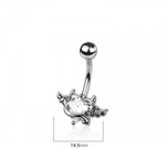 Angel devil navel belly bar
