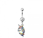 Unicorn navel belly button bar