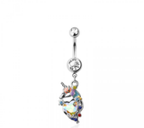 Unicorn navel belly button bar