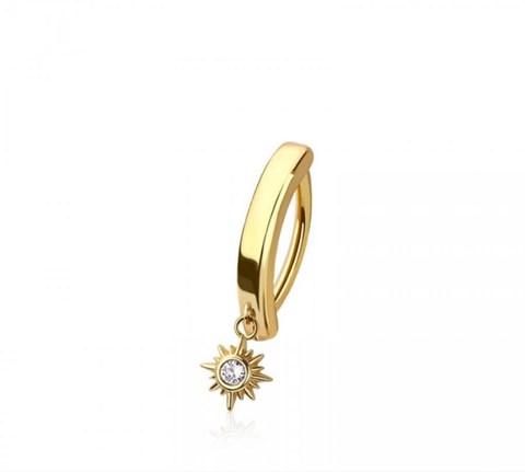 Sun burst clicker belly bar