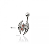 Spider navel belly bar