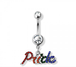 Pride navel belly bar