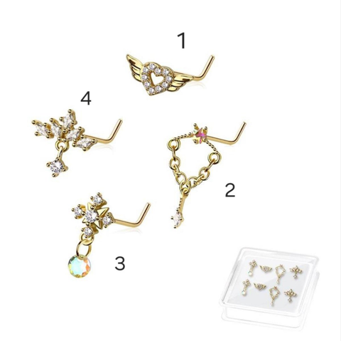 Dreaming dangle nose pins