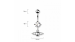 Saturn navel belly bar