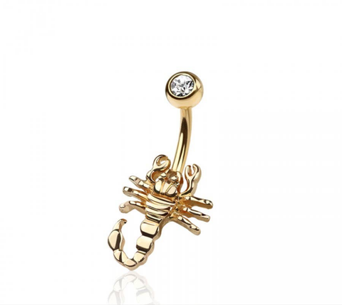 Scorpion navel belly bar