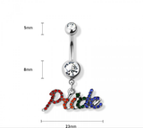 Pride navel belly bar