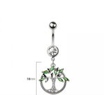 Tree of life navel belly bar