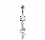 Snake navel belly bar