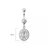 Lady Guadeloupe navel belly bar
