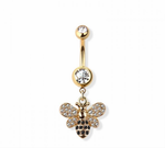 Bumble been navel belly bar