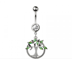 Tree of life navel belly bar