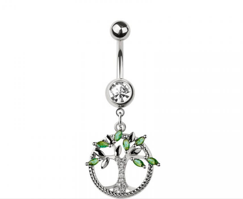 Tree of life navel belly bar