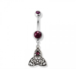 Trinity navel belly bar