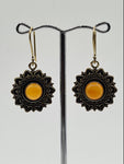 Carnelian Sun large drop earrings