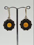 Carnelian Sun large drop earrings