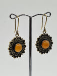 Carnelian Sun large drop earrings