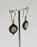 Moonstone Moon large drop earrings